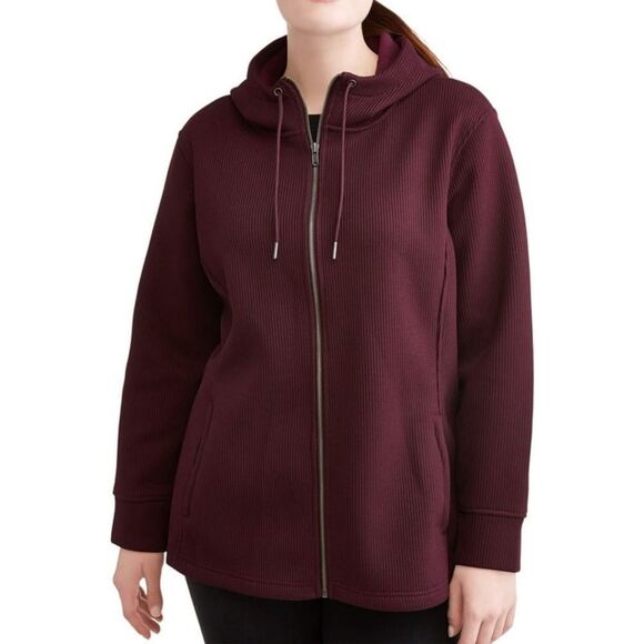 Time And Tru Burgundy Women Sweater Size XL (16-18) - Picture 1 of 9